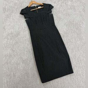 Black and white midi dress